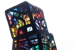 Little Man Looking - 3D stained glass mosaic