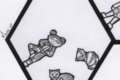 Detail of 'Hive' by Muna Zuberi