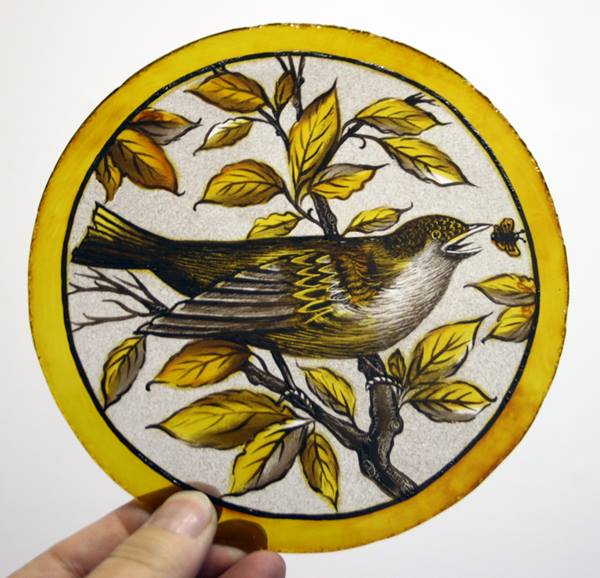 Painted replica Victorian panel by Muna Zuberi